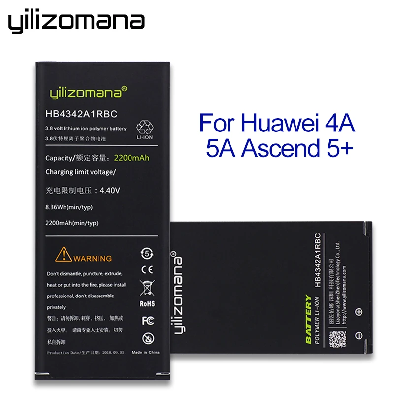 

YILIZOMANA 2200mAh Replacement Phone Battery HB4342A1RBC For Huawei Y5II Y5 II Ascend 5+ Y6 Honor 4A SCL-TL00 Honor 5A LYO-L21