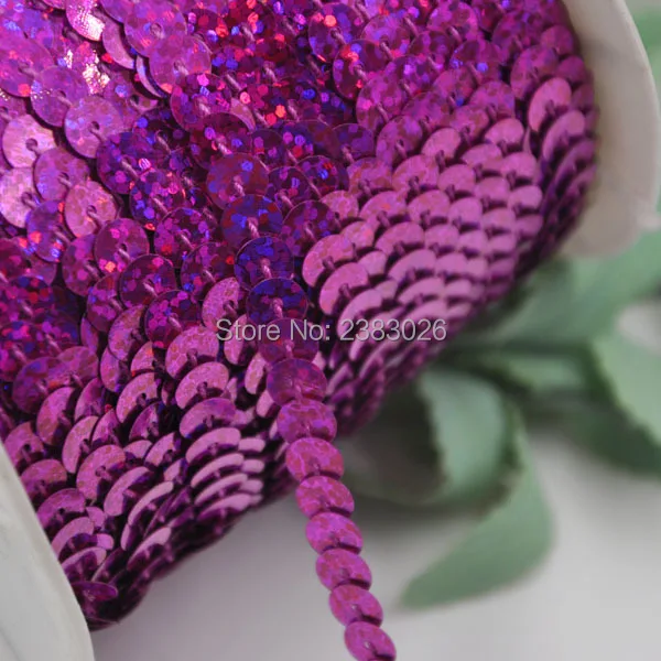 10Y Fushia Цвет блесток Лента тесьма с блестками шитье украшения Свадебные Вышивка кружевной отделкой Diy S18