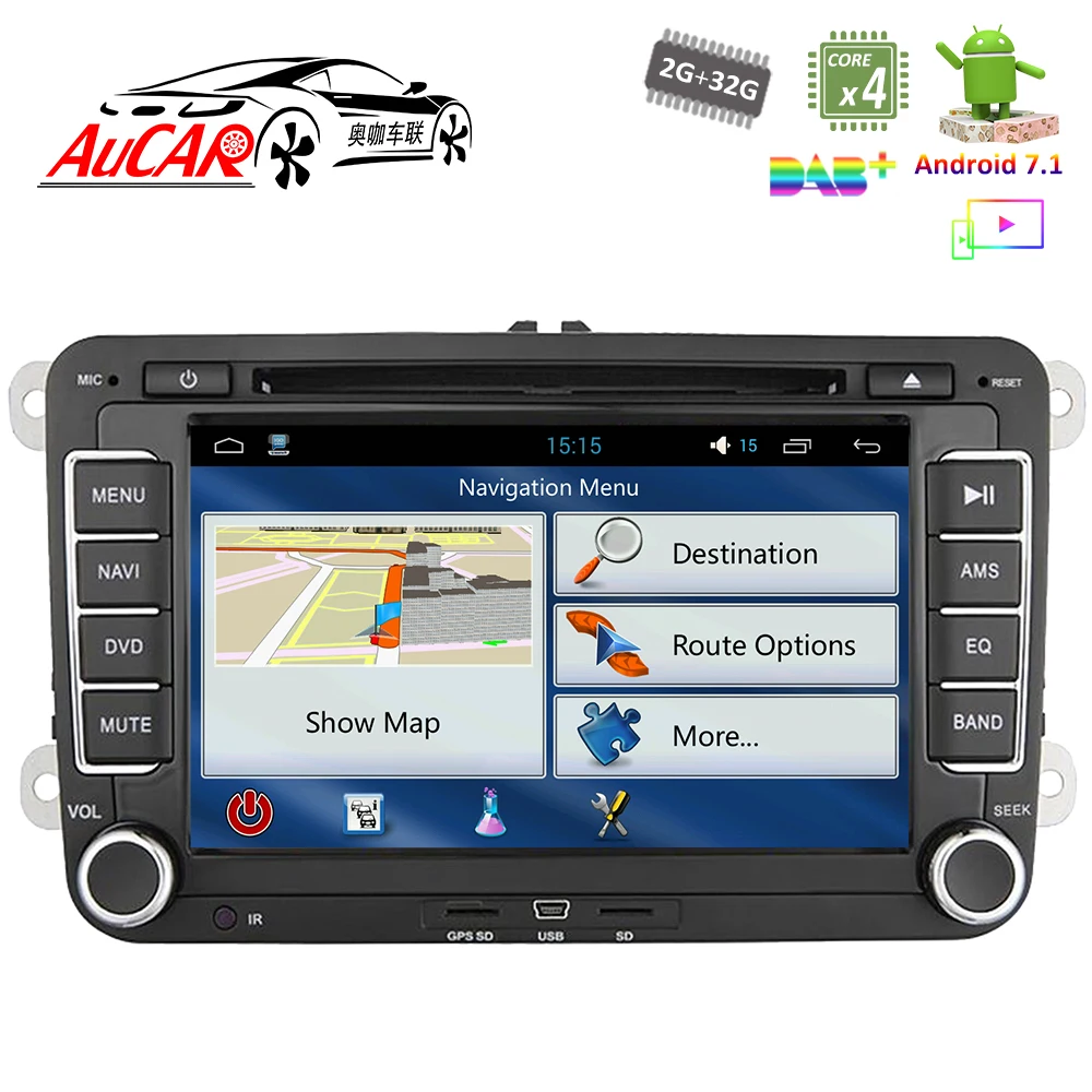 Clearance Android 8.1 7" 2 din Car radio GPS Navigation Player for VW Universal Jetta Bora Passat Golf Bluetooth GPS Radio WIFI 4G Stereo 5