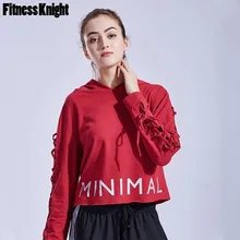 Спортивные трикотажные Фитнес Для женщин худи для бега рубашка Sexy рубашку Йога быстросохнущая футболка дышащая рубашка Тренировки Спортивный Костюмы