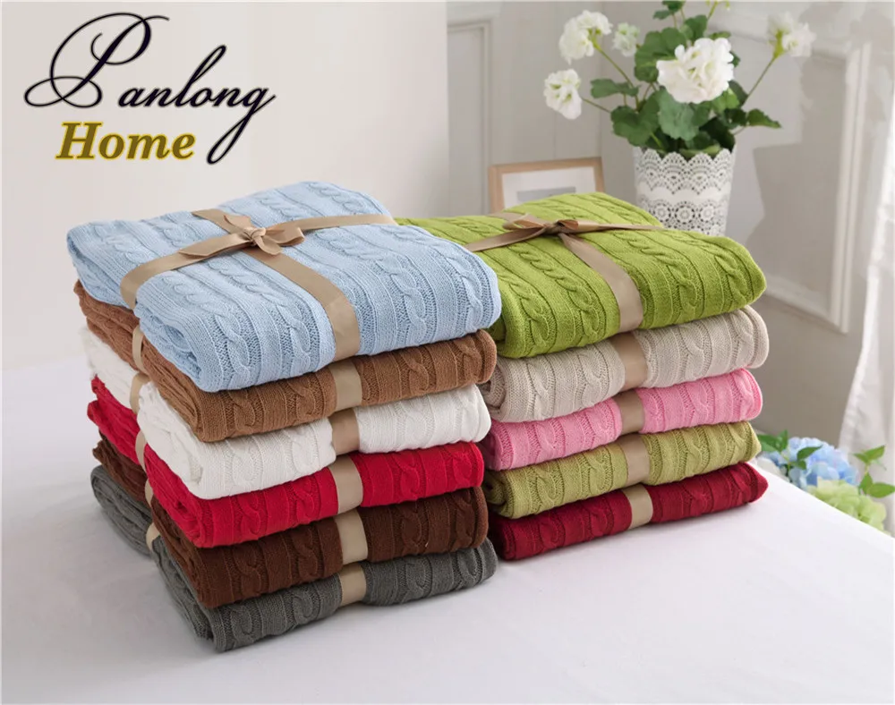 

PanlongHome Cotton Knit Blanket Air Conditioning Blanket Sofa Cover Blanket Floating Window Blanket