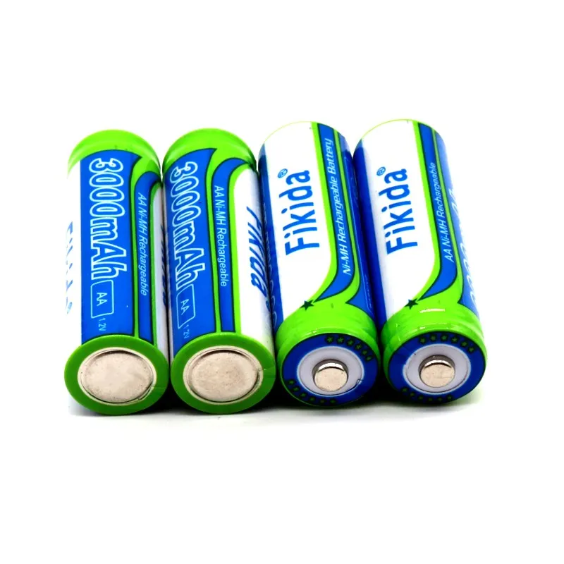 

4PCS 1.2V 3000mAh NI MH AA Pre-Charged Rechargeable Batteries Ni-MH Rechargeable aa Battery For Toys Camera Microphone