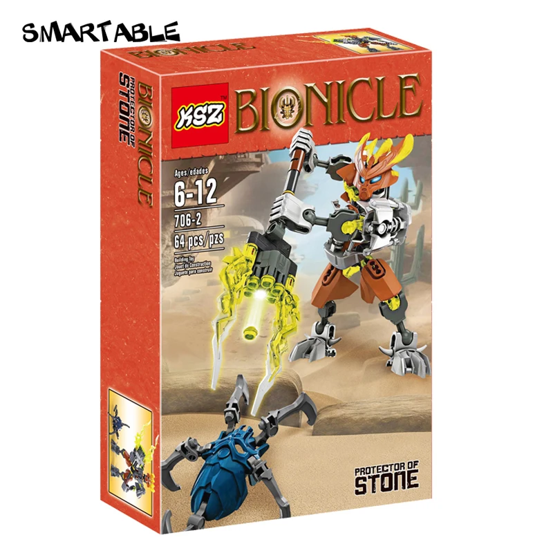 Smartable BIONICLE Protector Of Stone + Master of набор строительных блоков Pohatu игрушки для мальчиков