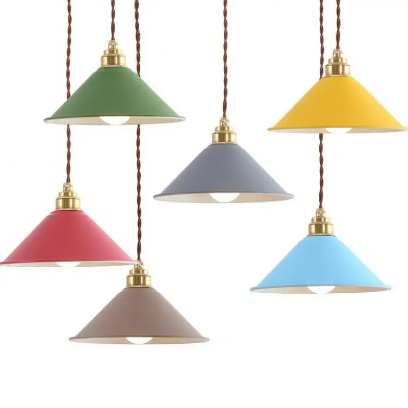 

Nordic Modern Bedroom Industrial Wind coloful pendent lamp for dining room living room bar Restaurant Children Room 1020