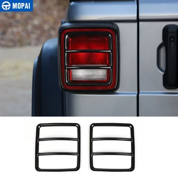 

MOPAI Metal Car Exterior Rear Tail Light Lamps Guards Decoration Cover Stickers for Jeep Wrangler JL 2018+ Car Styling