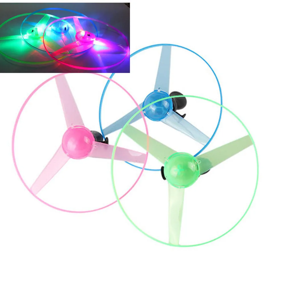 Горячая Распродажа, игрушки, забавные красочные тянущиеся струны, НЛО светодиодный светильник, летающая тарелка, диск, детская игрушка, подарок на день рождения, brinquedos juguetes zabawki