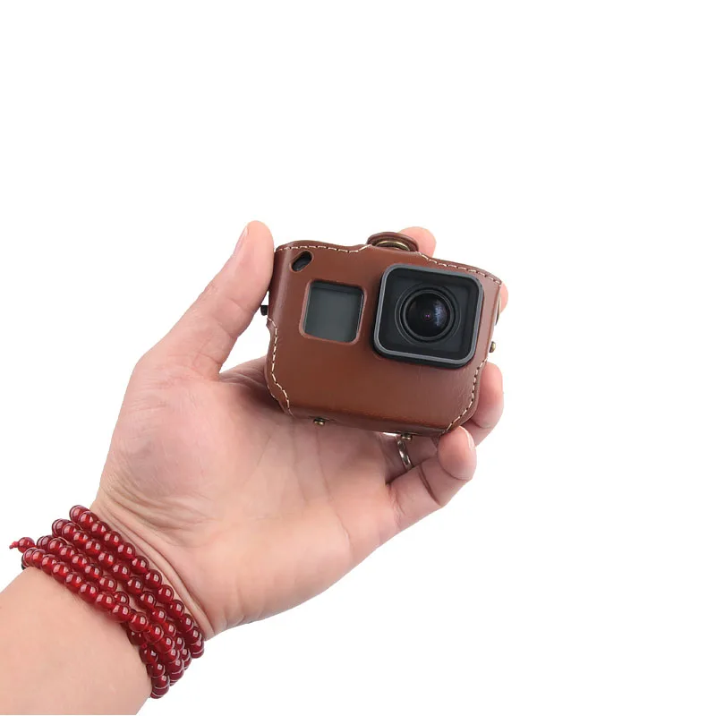 Cheap Protective case for Gopro Hero 7 6 Black Edition PU Leather Bag Case Protection for Go Pro Hero 7 6 5 Action Camera Accessories