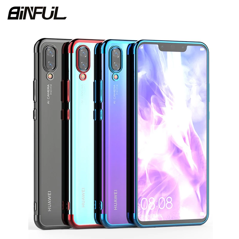 

Huawei Nova 3i Case Cover Transparent Plating TPU Soft Silicone Fundas Slim Back Cover For Huawei Nova4 4 Nova3i Phone Coque
