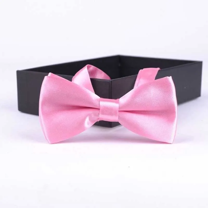 Новинка года; милый детский классический однотонный галстук-бабочка для мальчиков и девочек; цвет белый, черный, розовый, зеленый, синий - Цвет: B08