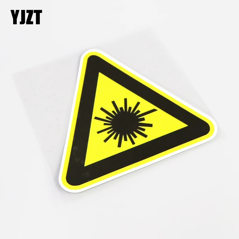 

YJZT 12CM*10.8CM Warning Mark Watch Out laser PVC Car Sticker Decal 13-0876