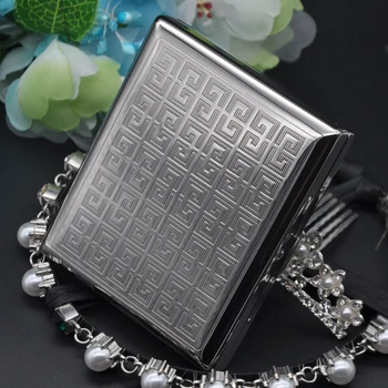

Luxury Gift for Man Classic Copper Knurling Process Cigarette Case Pure Brass Cigarette Storage Box Bin for 20 Regular Cigarette