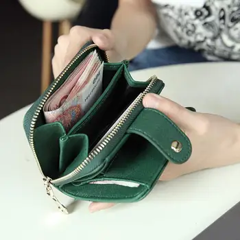 

Women Lady PU Wallet Short Zipper Wallet Card Holder Coin Purse Dating Shopping