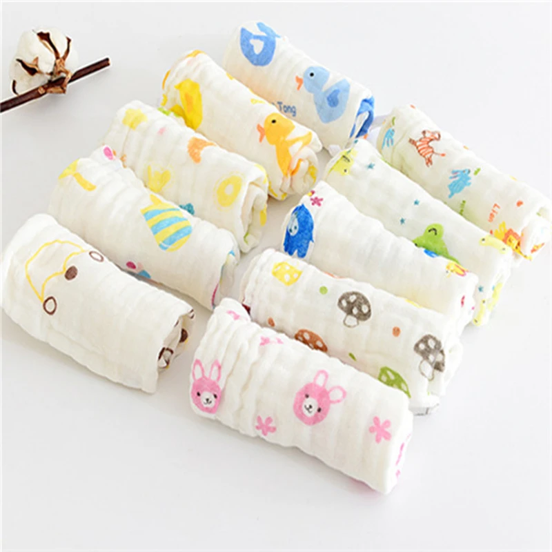 

2pcs/lot Baby Handkerchief Square Fruit Pattern Towel 30x30cm Muslin Cotton Infant Face Towel Wipe Cloth NK-221-2PCS