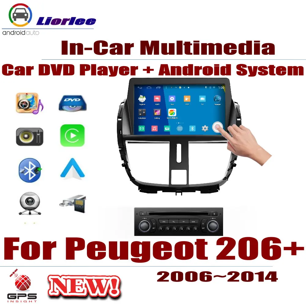 

For Peugeot 206+ 2006~2014 Car Android GPS Navigation DVD Player Radio Stereo AMP BT USB SD AUX WIFI HD Screen Multimedia