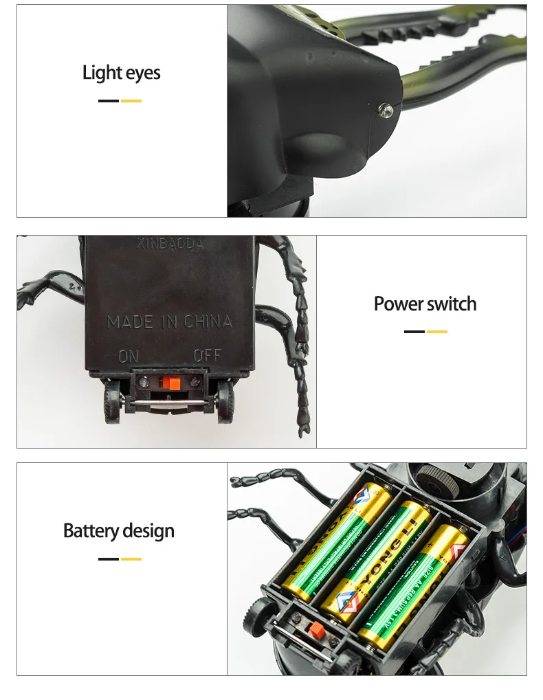 Электрические жуки Домашние животные насекомые Uang огни голосовое действие движение реалистичные симуляционные игрушки шутки подарок для мальчиков и девочек Необычные интересные