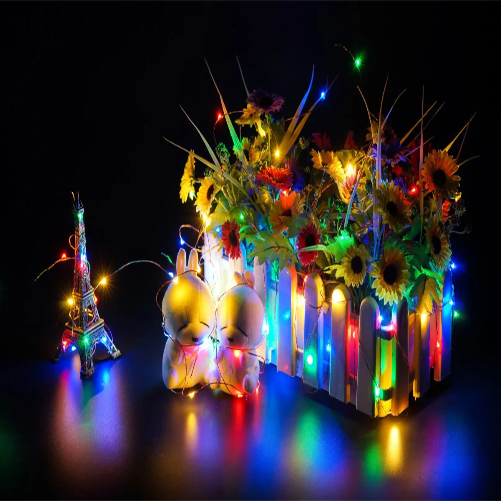 

Battery Powered 2M 20 led Outdoor Timer LED Silver Color Copper Wire Fairy String Lights for Christmas Holiday and Party
