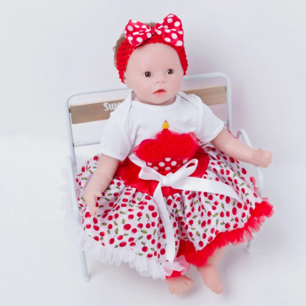 Newborn baby doll clothes fit for 50 55cm children dolls toy accessories girl doll dress