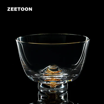 

90ml Boutique Gold Outline Crystal Master Cups Teacup Green Tea Cup Small Tea Bowl Chinese Kung Fu Tea Set Creative Home Decor