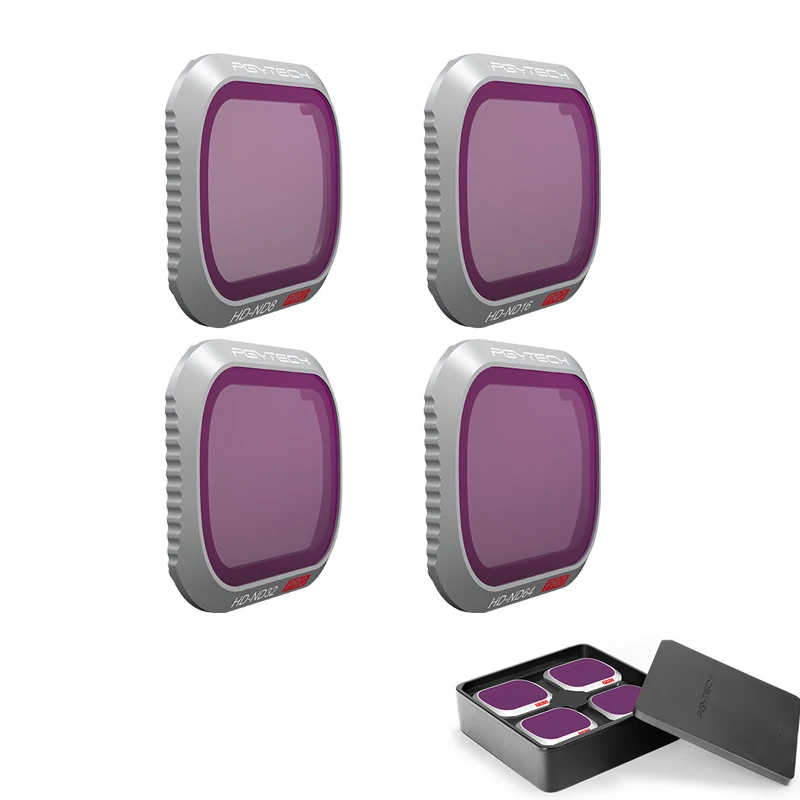 

4pcs/set PGYTECH Professional Filter Camera Filter ND8/16/32/64 ND-PL Gradient Dimming Kit for DJI Royal MAVIC 2 Pro Accessories