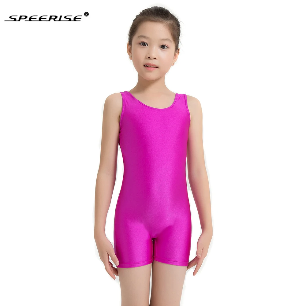 SPEERISE Child Tank Ballet Latin Dance Unitard Biketard Kids Costume