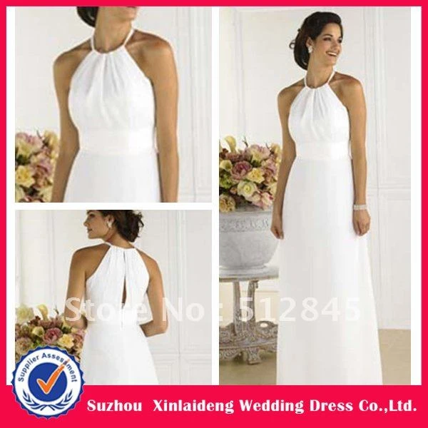 white long dress for civil wedding