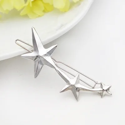 flapper headband HOT Woman Alloy Geometric Hair Accessories Triangle Hair Clip Pin Metal Hairband Moon Circle Hairgrip Barrette Girls Holder ladies head wraps Hair Accessories