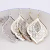 ZWPON 2022 New Party Dress Morocco Teardrop Earrings for Women Fashion Two Tone Zinc Alloy Cutout Statement Earrings Wholesale ► Photo 1/6