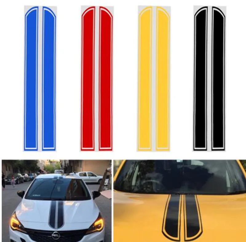 Car Stickers Hood Engine Cover DIY Stripe Decoration Reflective FOR Opel Mokka zafira corsa