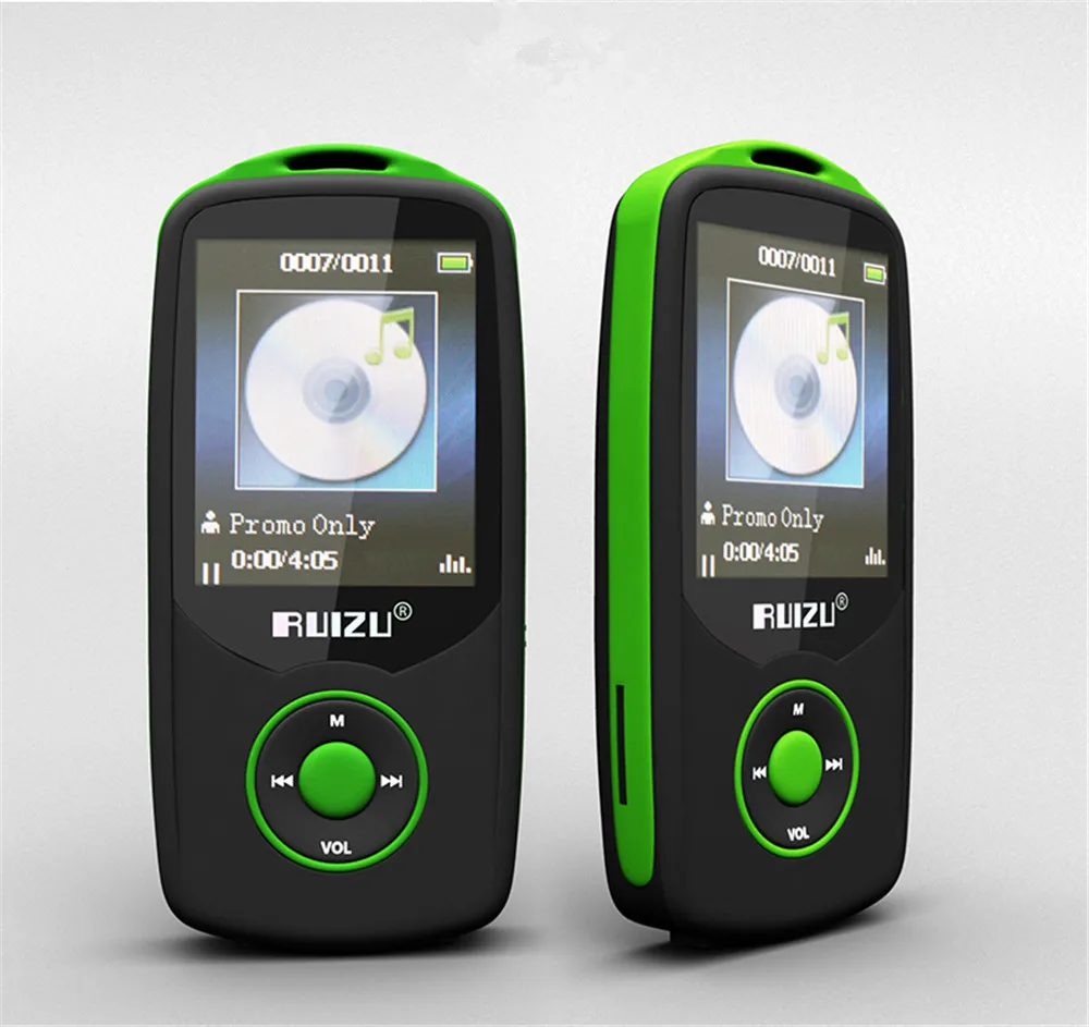 Версия,, RUIZU X06, Bluetooth, MP3, музыкальный плеер с экраном 1,8 дюймов, высокое качество, диктофон, FM радио, walkman - Цвет: green