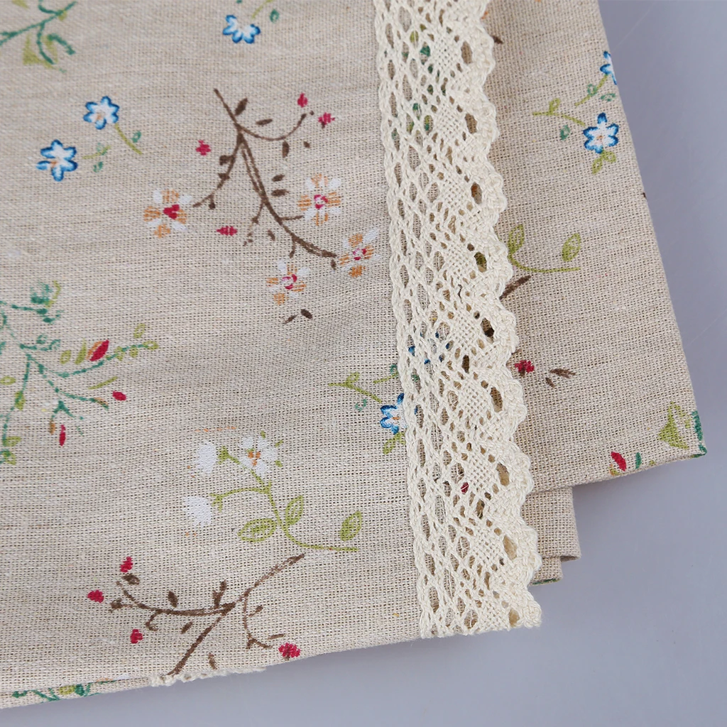 الأزياء الهندباء قماش طاولة كتان البلد نمط زهرة طباعة متعددة الوظائف مستطيل الجدول غطاء مفرش المائدة مع الدانتيل حافة الأزياء الهندباء قماش طاولة كتان البلد نمط زهرة طباعة متعددة الوظائف مستطيل الجدول غطاء مفرش المائدة مع الدانتيل حافة