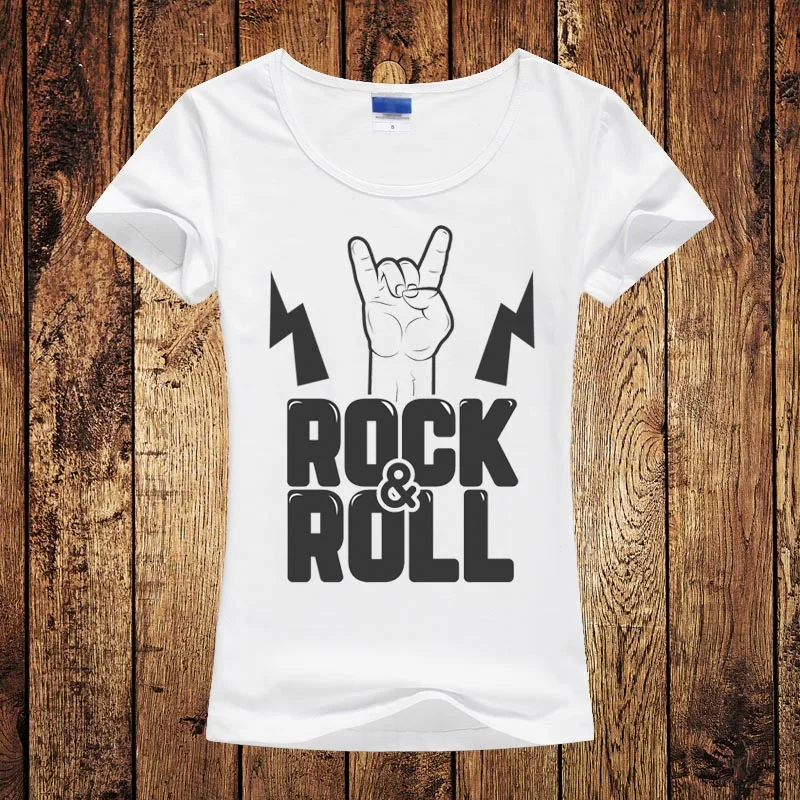 New 2016 Fashion Music Festival Women T shirt Rock And Roll T Shirt