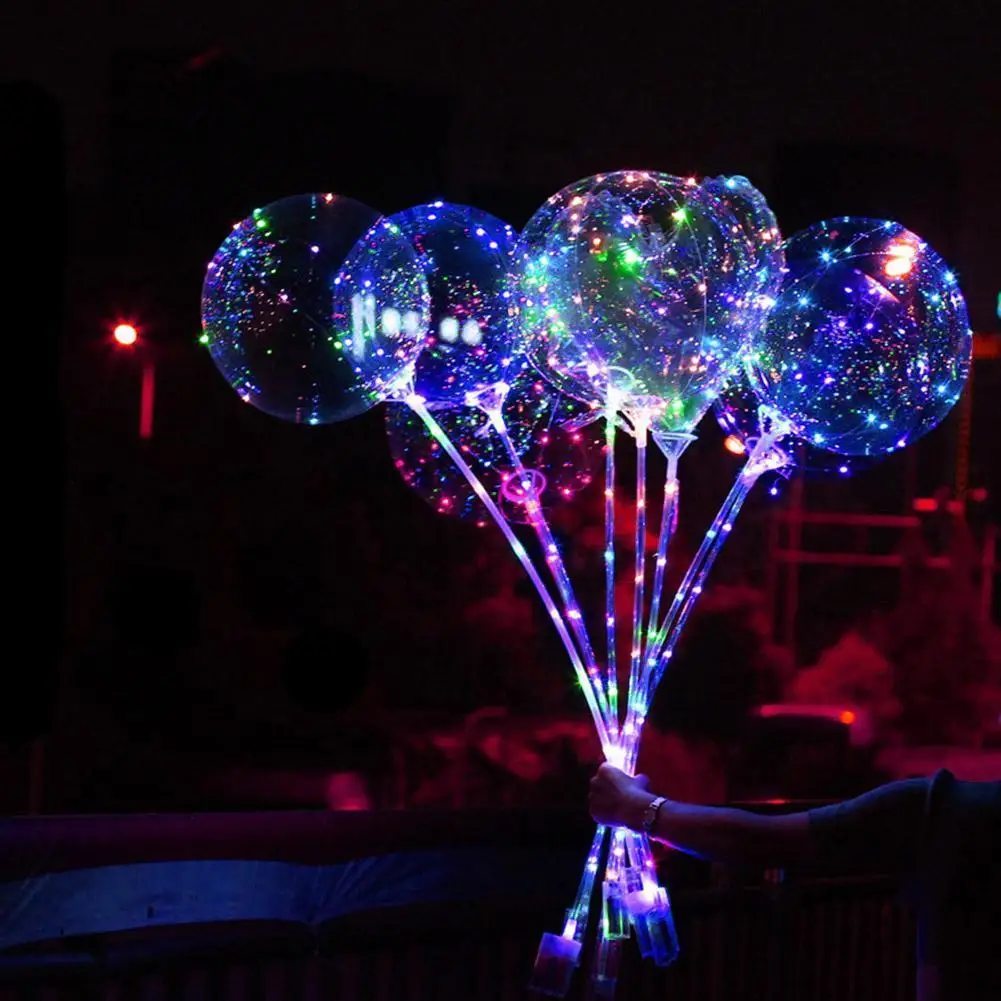 10 шт. светодиодные шары светящиеся декоративные аксессуары для вечеринок прозрачные волны светящиеся цветные шары воздушный фонарь балон звезда светильник