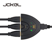 JCKEL HDMI 3 Ports Splitter 4K HDR Switcher Box Video Selector Mini Switch Hub Adapter for DVD HDTV Xbox PS3 PS4 STB Projector JCKEL HDMI 3 Ports Splitter 4K HDR Switcher Box Video Selector Mini Switch Hub Adapter for DVD HDTV Xbox PS3 PS4 STB Projector