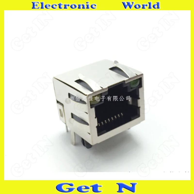

30pcs 15.75mm Length RJ45 Female Network Jacks 8P8C with Shield Lamp Shrapnel Full Cover RJ-45 Network Interface
