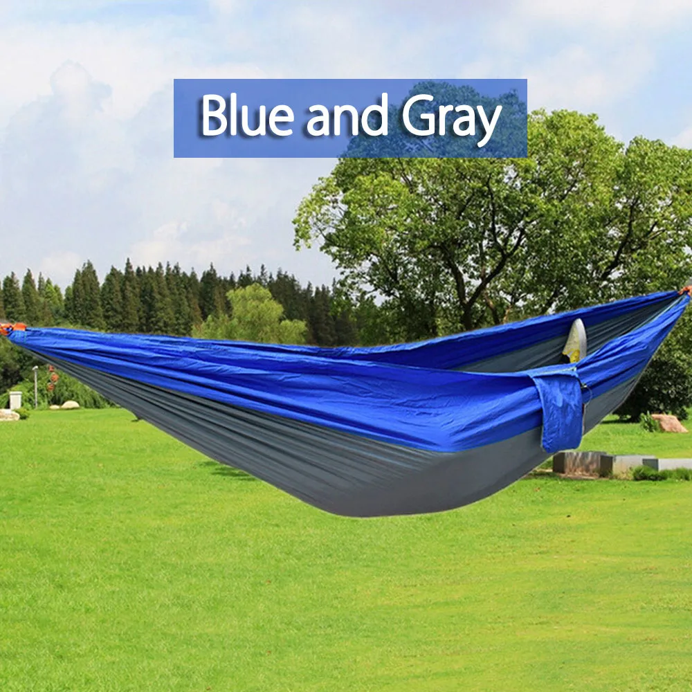 Outdoor One Person Assorted Color Parachute Nylon Fabric Hammock