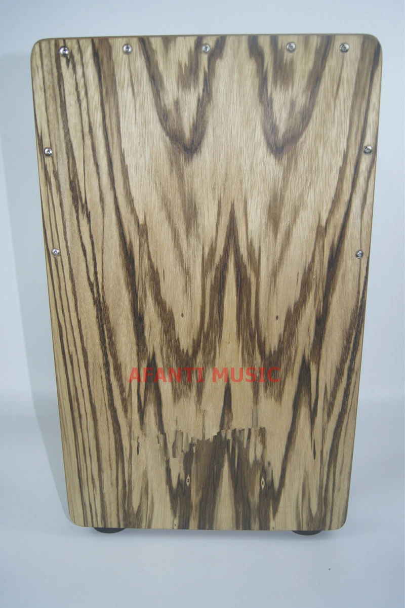 Afanti Music Zebrawood / Birch Wood / Natural Cajon (KHG-140)