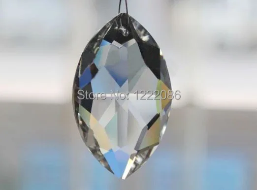 

22pc crystal marquis 50mm clear suncatcher chandelier faceted pointed oval pendant