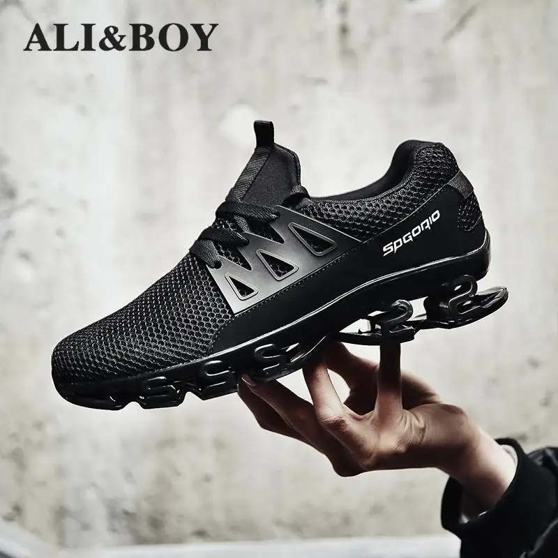 Super Popular Men Running Shoes Breathable Men Sneakers Bounce Shoes Bounce Sports Shoes Blade Jogging Walking Athletic Shoes