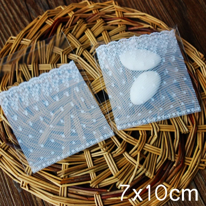 White lace Self Adhesive Seal bakery bread plastic bag ,gift bags