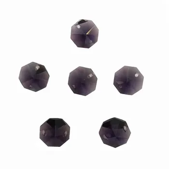 

100pcs/Lot Two Holes Violet 14mm Cute Crystal Octagon Beads For House Lighting Decoration New Arrival
