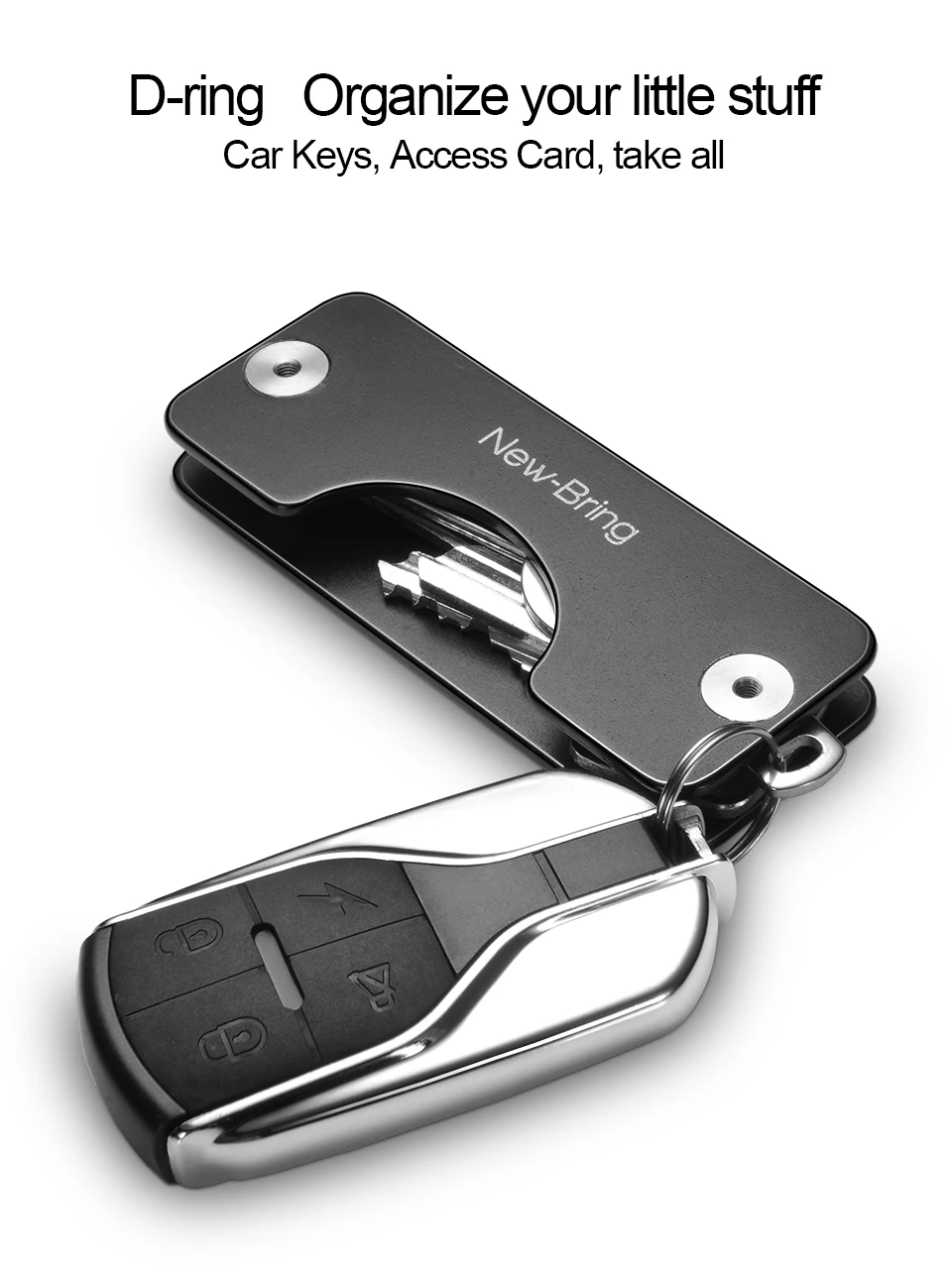 Key Holder Алюминий металлический ключ Организатор Smart Key Ring Кошельки Карманный металлический ключ автомобиля кошелек брелок