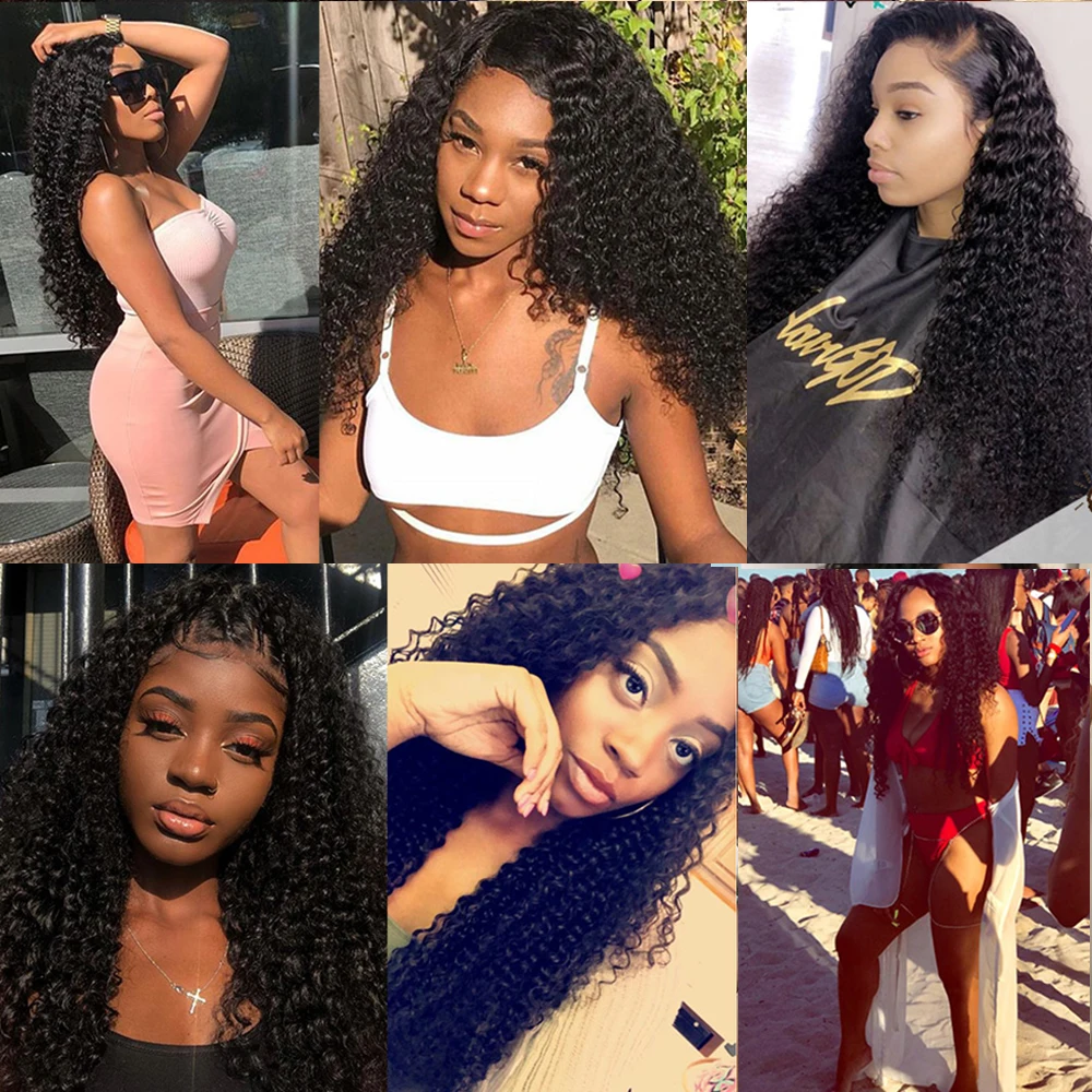 curly weave human hair wig