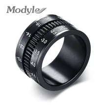 Mostyle мужские кольца из нержавеющей стали объектив камеры кольцо для мужчин черные модные ювелирные изделия Spinner группа фотографов аксессуары