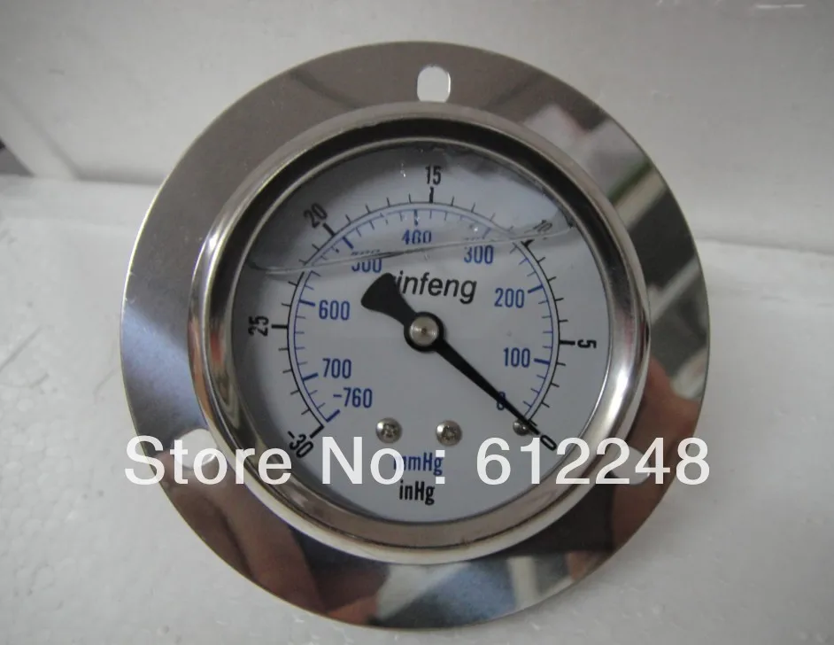 panel Dia 60MM,Vacuum Oil Pressure Gauge,Liquid Filled Pressure Gauge