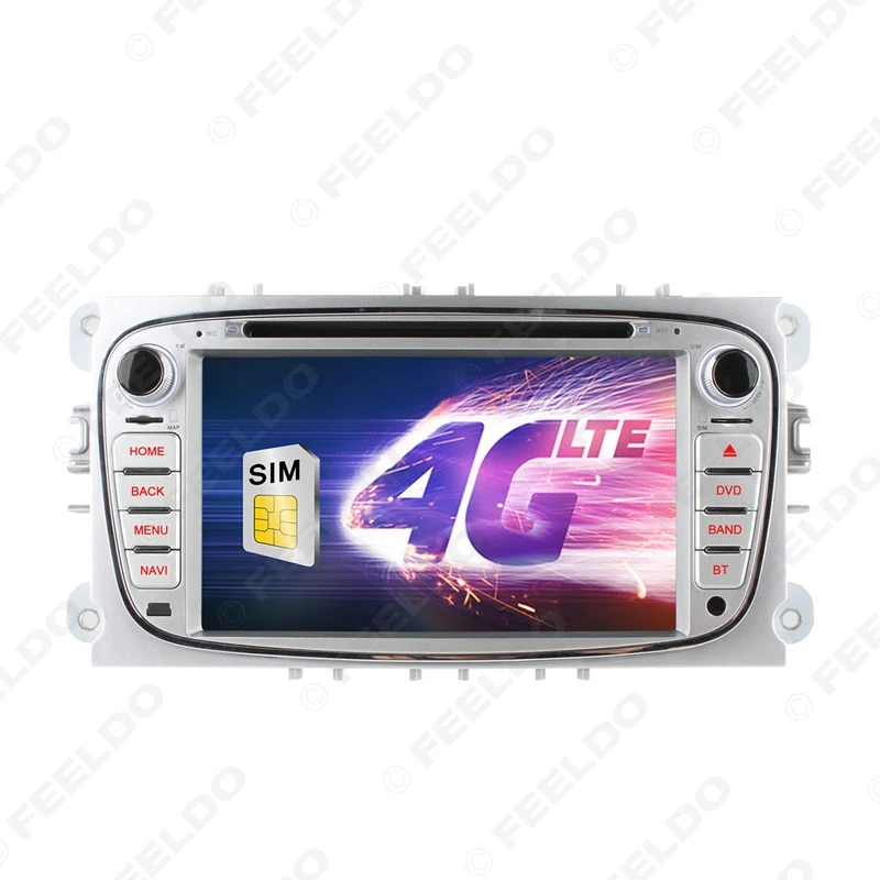 Perfect FEELDO 7" Black Silve Android 6.0 (64bit) DDR3 2G/32G/4G LTE Octa Core Car DVD GPS Radio Head Unit For Ford Transit Connect 3