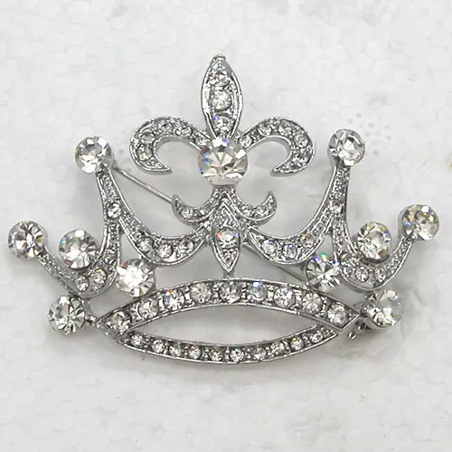 12pcs/lot Wholesale Rhinestone Crown Pin brooches Pendant C101932in