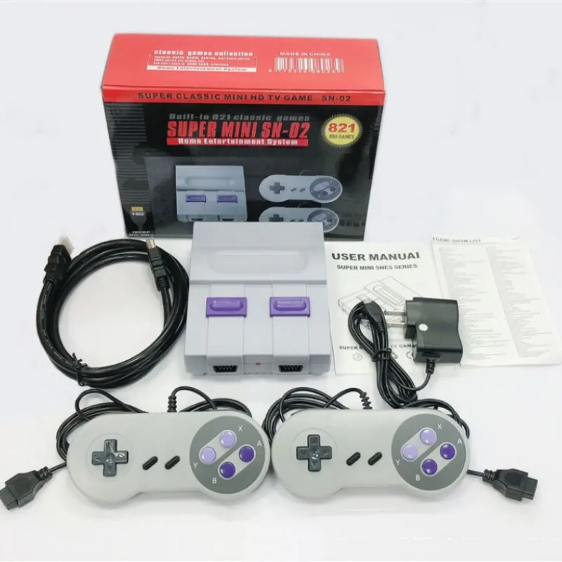 Soulusic мини ТВ игровая консоль HDMI 8Bit Ретро встроенный 821 различных футболки с