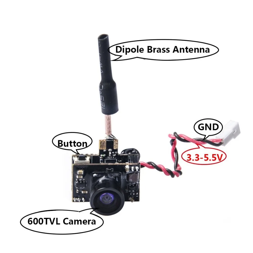 AKK BA3 5,8G 40CH VTX 0/25 mW/50 mW/200 mW переключаемая 600TVL 1/3 Cmos FPV AIO камера для FPV дрона как крошечные Whoop лезвия индуктрикс