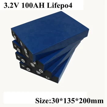 

4Pcs/lot 3.2V 100Ah LiFePO4 Battery Large Lithium Battery for Electric Bicycle/EV/Solar System/boat Golf Car+Free Shipping