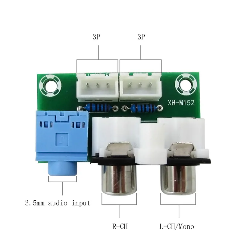 Lusya усилитель мощности плата входного порта плата адаптера RCA+ 3,5 аудио разъем к XH3P XH-M152 F3-005